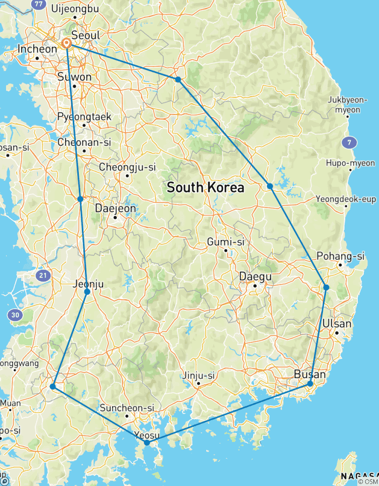 【South Korea】10 Days Scenic South Korea with Hanbok Royal Cuisine Experience Tour Packages circuit