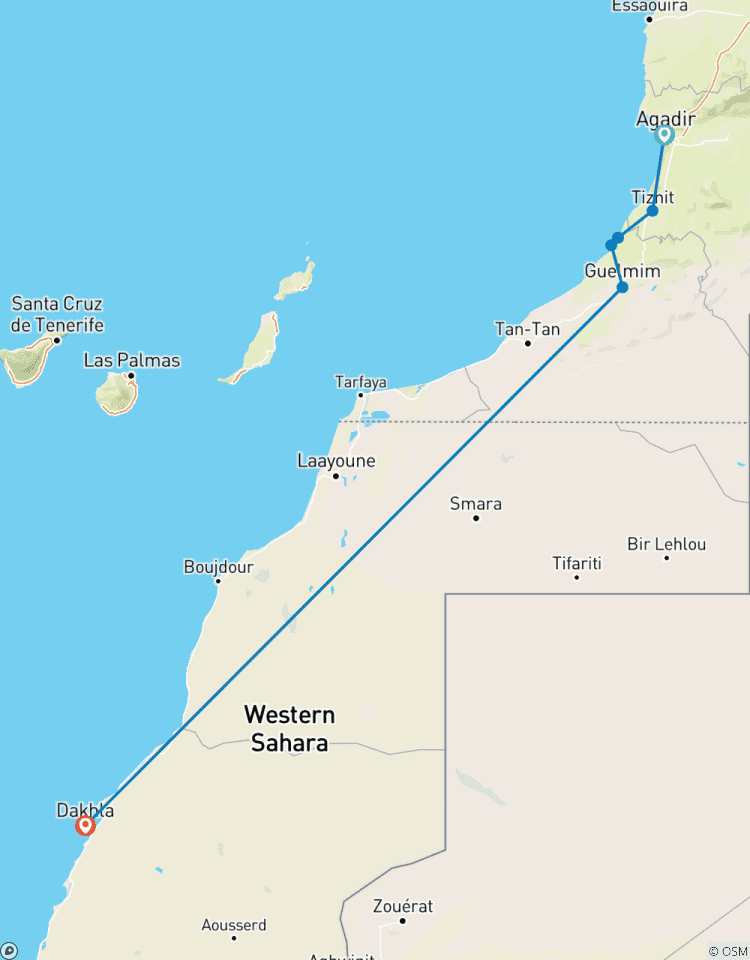 Expédition au Sahara occidental circuit