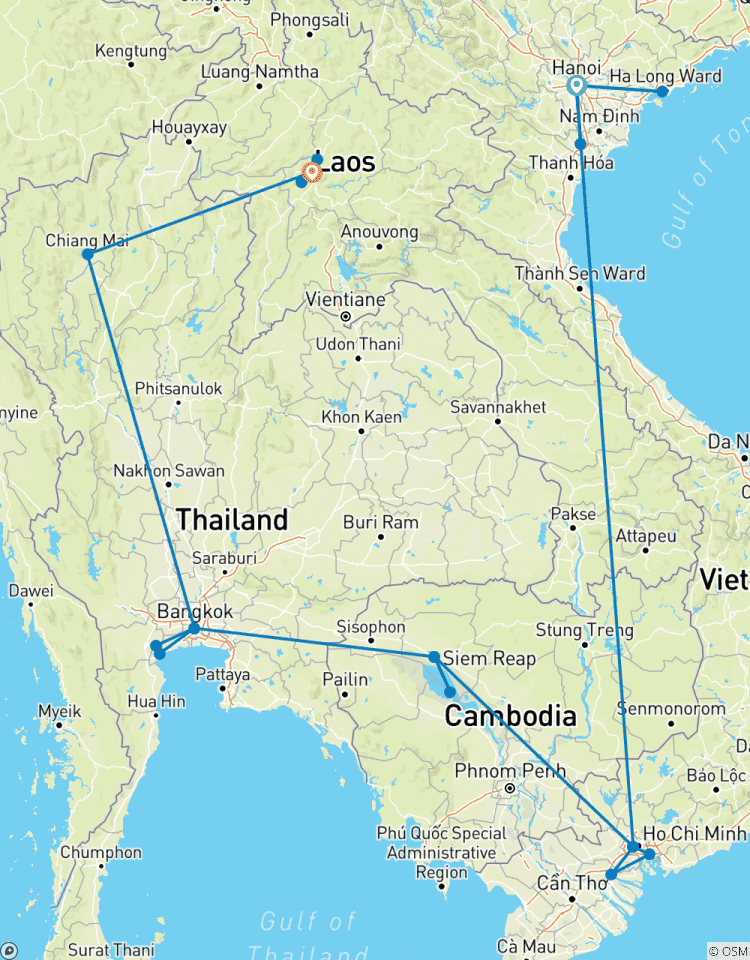 Circuito Tesoros de Indochina 15 días - Vietnam, Tailandia, Camboya, Laos