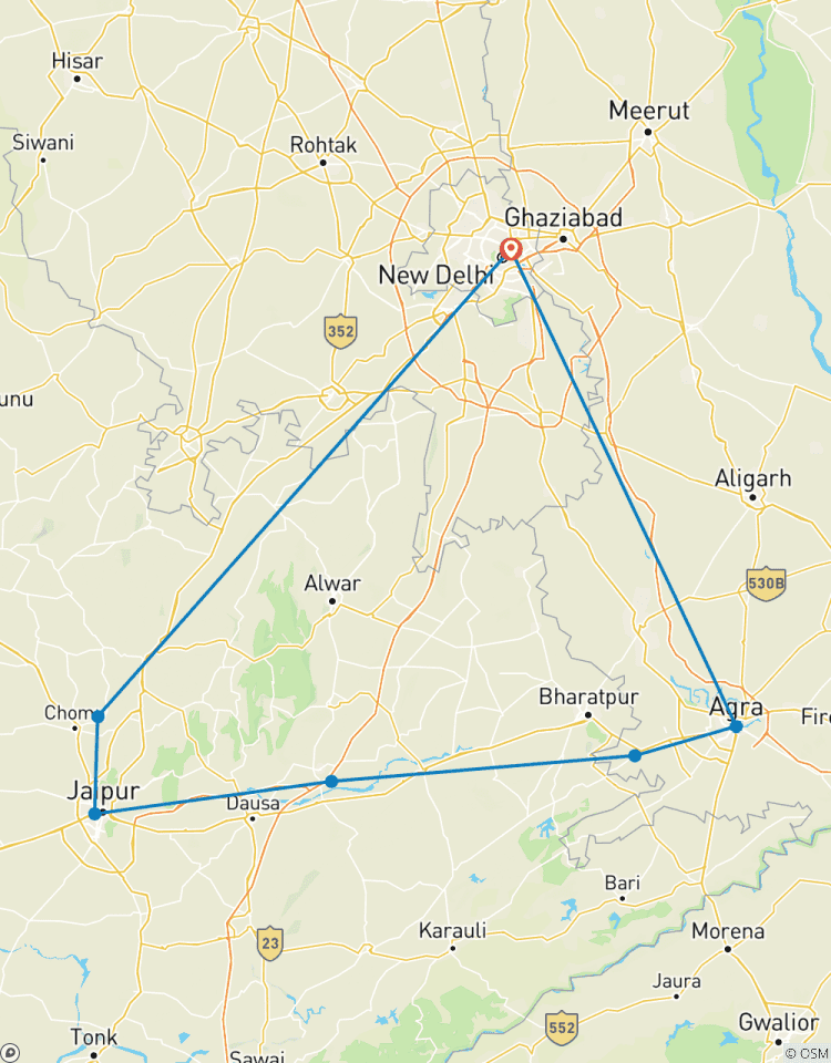 L\'Inde en voiture avec chauffeur et hôtels de qualité - Triangle d\'or et Samode circuit