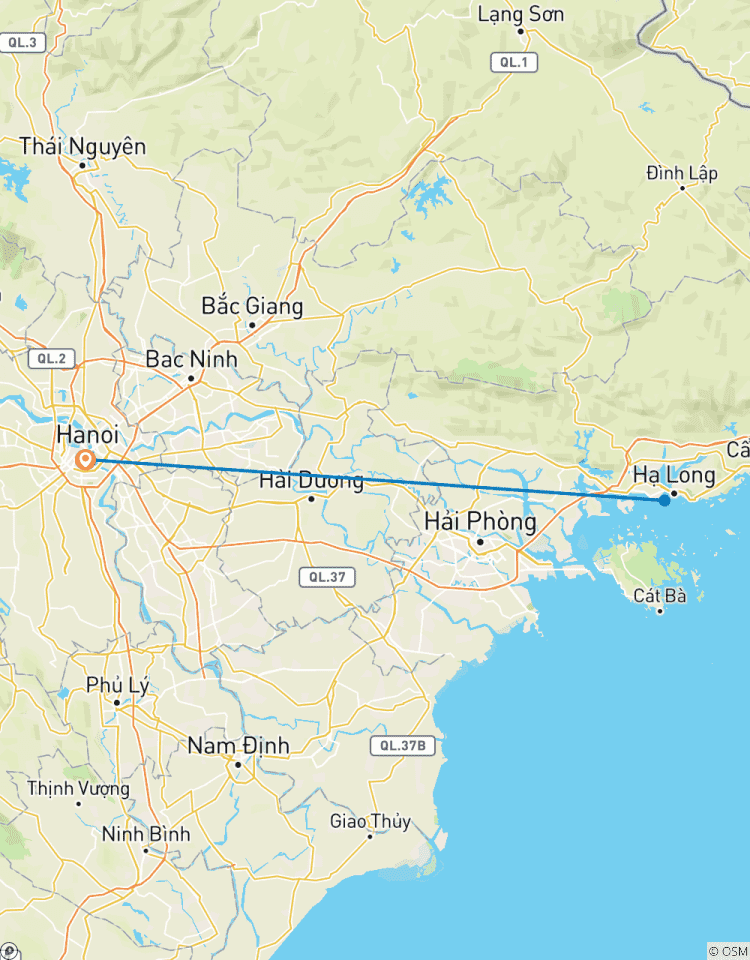 Hanoi - Baie d\'Halong - Baie de Lan Ha 2 jours 1 nuit en croisière circuit