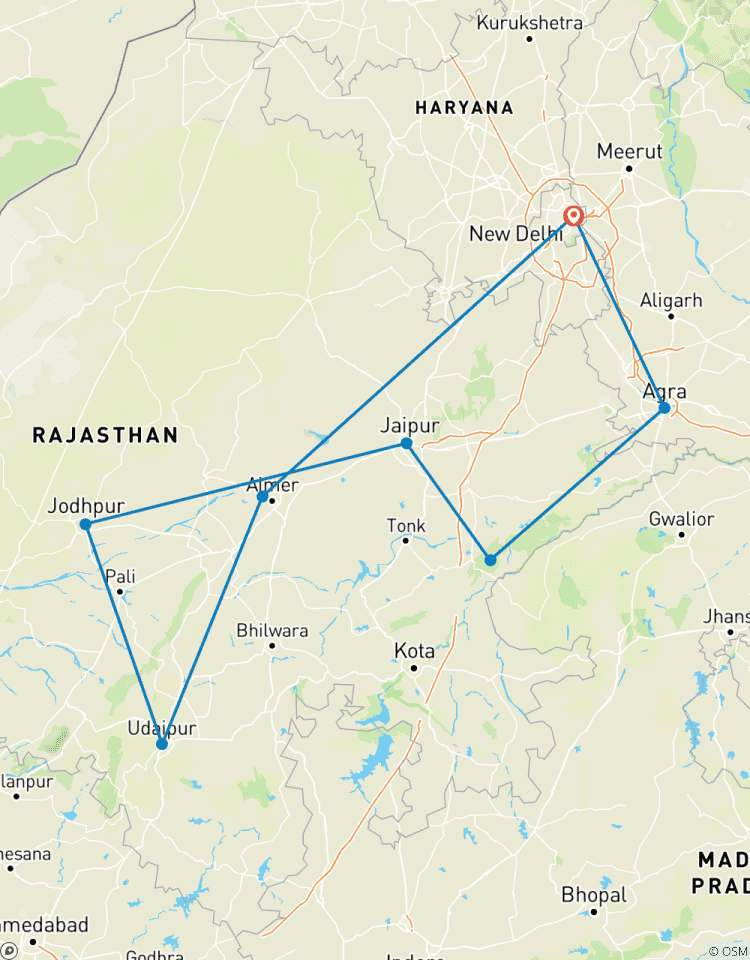 Maßgeschneidertes Goldenes Dreieck in Indien mit Rajasthan Rundreise Rundreise