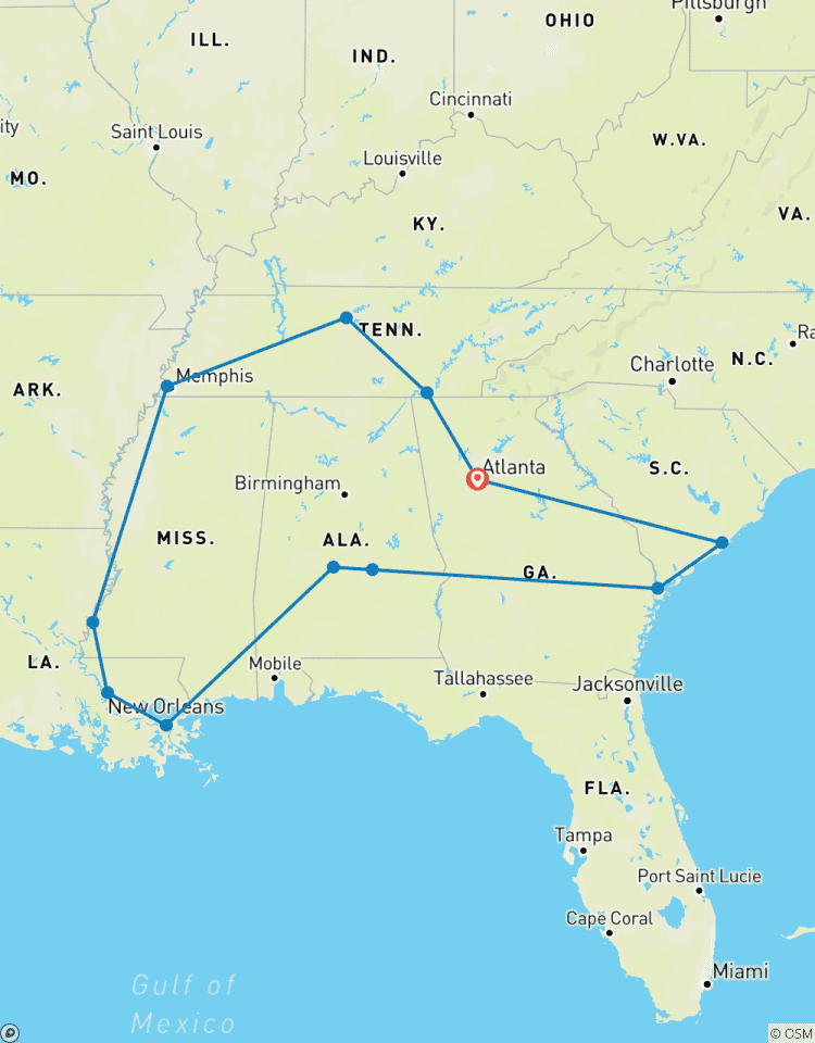 Circuito El sur de Estados Unidos