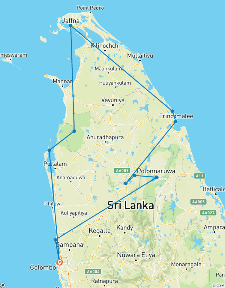 Sri Lanka North East & Central Tour Tour