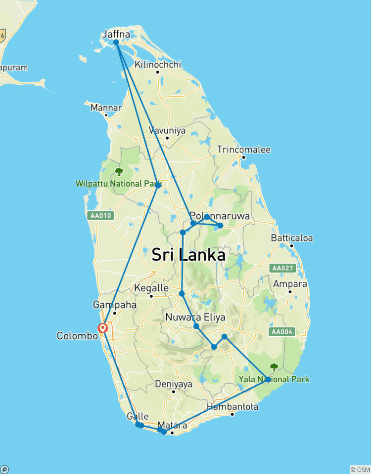 Sri Lanka 3 Week Itinerary Tour