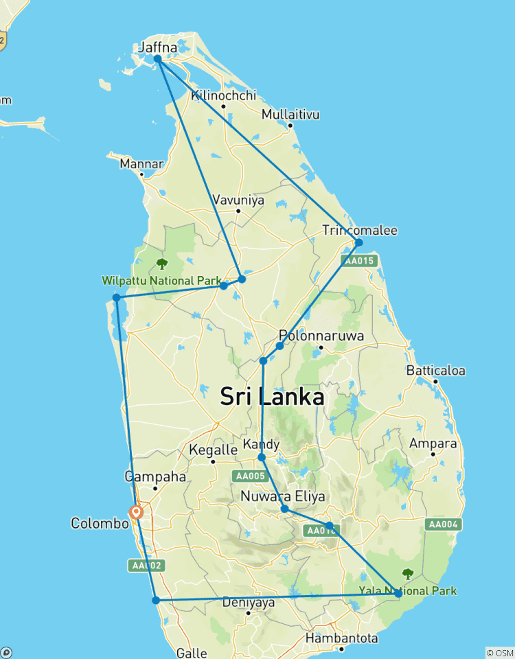Sri Lanka Itinerary 14 Days Tour