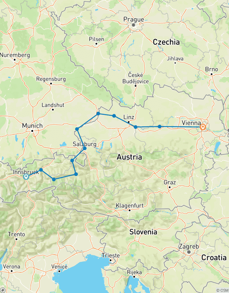 Circuito Innsbruck - Salzburgo - Viena: Rutas ciclistas fluviales de Austria