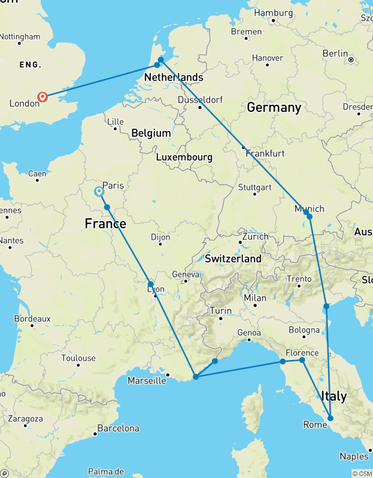 Points forts de l\'Europe (Start Paris, Classic) circuit