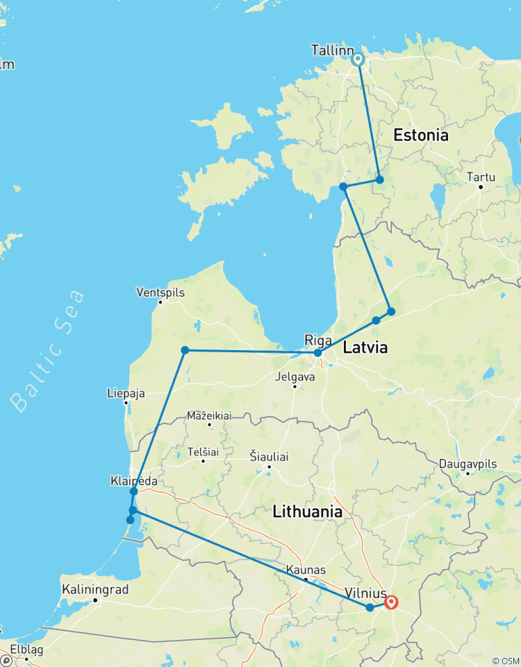 Premium Baltische staten (13 bestemmingen)-rondreis