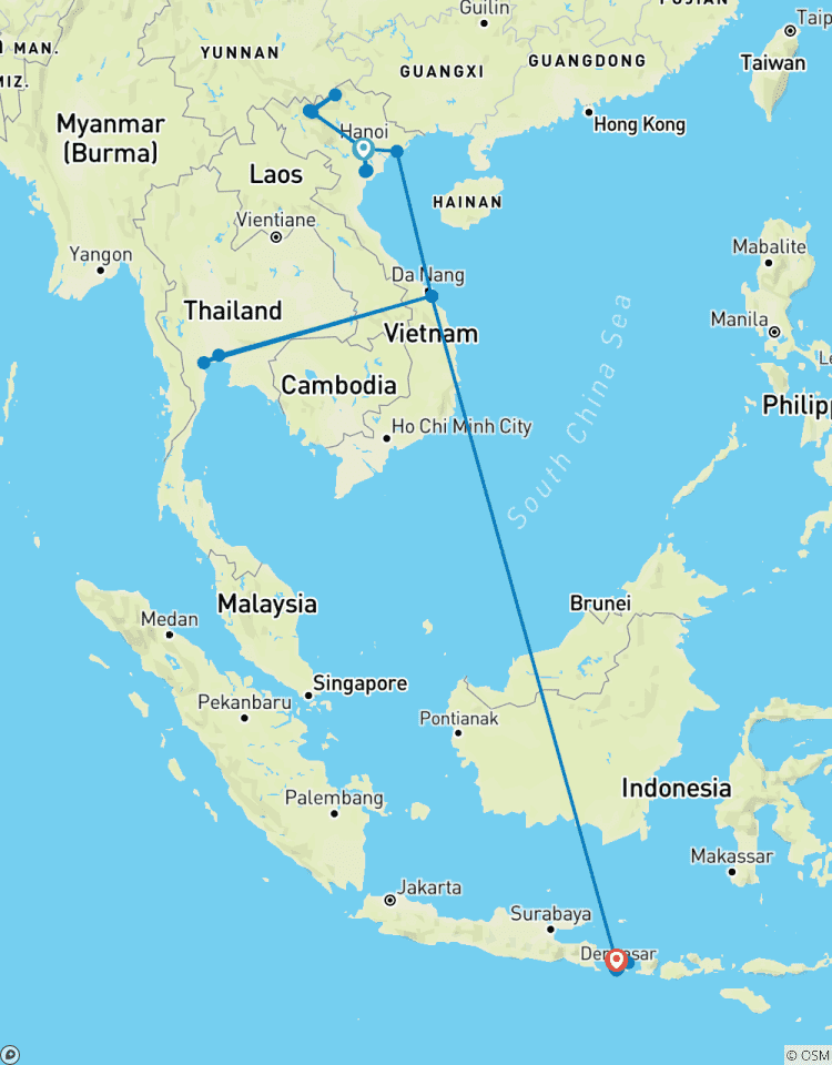 Circuito El Espíritu del Sudeste Asiático en 16 Días: Un Viaje de Cultura y Calma (Vietnam,Tailandia,Bali)
