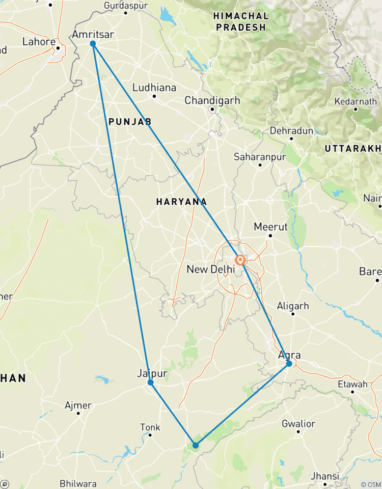 Circuito Triángulo de oro Ranthambore con Amritsar todo incluido