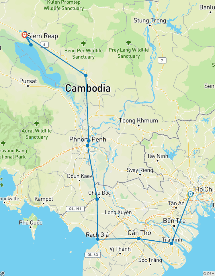 Circuito Vietnam y Camboya en Bicicleta: De Saigón a Angkor Wat