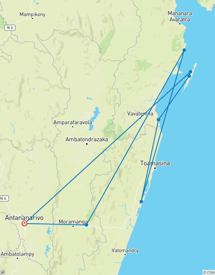 Circuito Viaje de 11 días al este de Madagascar