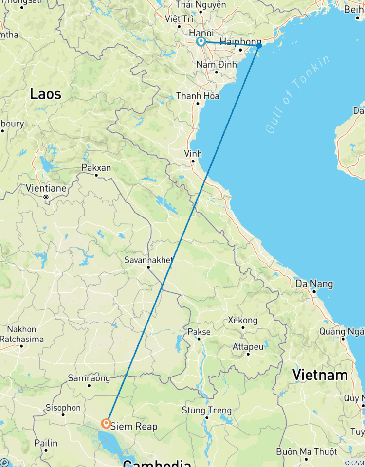 Höhepunkte von Vietnam und Kambodscha mit Hanoi Stadt, Halong Bucht, Siem Reap & Angkor 7 Tage Rundreise