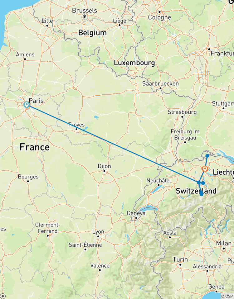 Circuito Viaje a París y Suiza