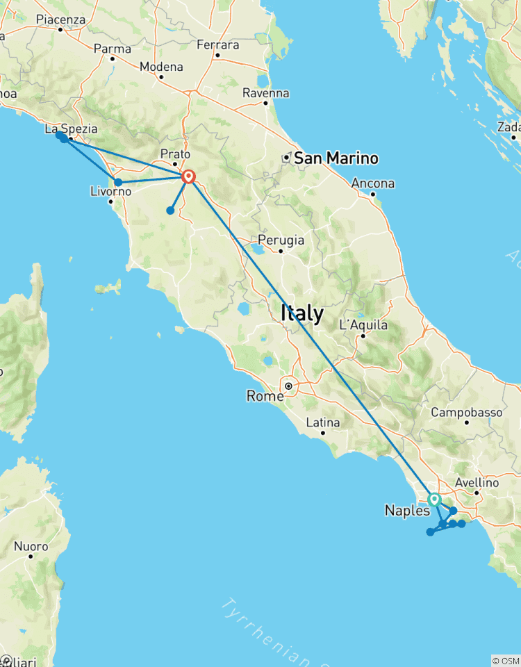 Les incontournables de l\'Italie : Côte amalfitaine, Toscane, Florence, Cinque Terre et plus encore ! circuit