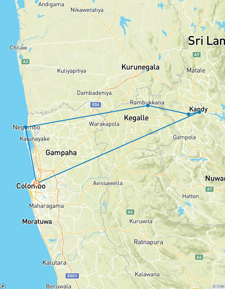 Circuito Circuito Sri Lanka Esencial - Negombo, Kandy y Colombo | 04 Días
