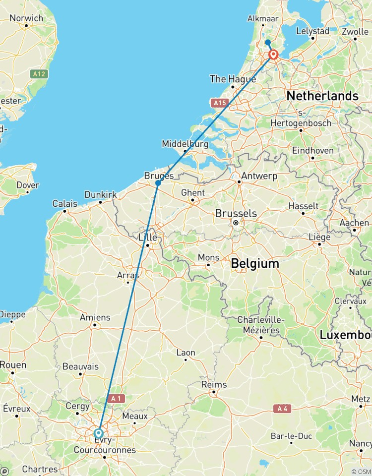 Das Beste aus Westeuropa in einer Woche - Paris, Brügge und Amsterdam Rundreise