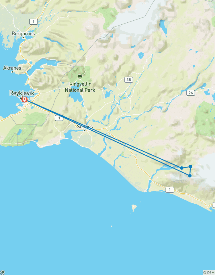 Circuito Aventura de 4 días por el valle glaciarde Þórsmörk
