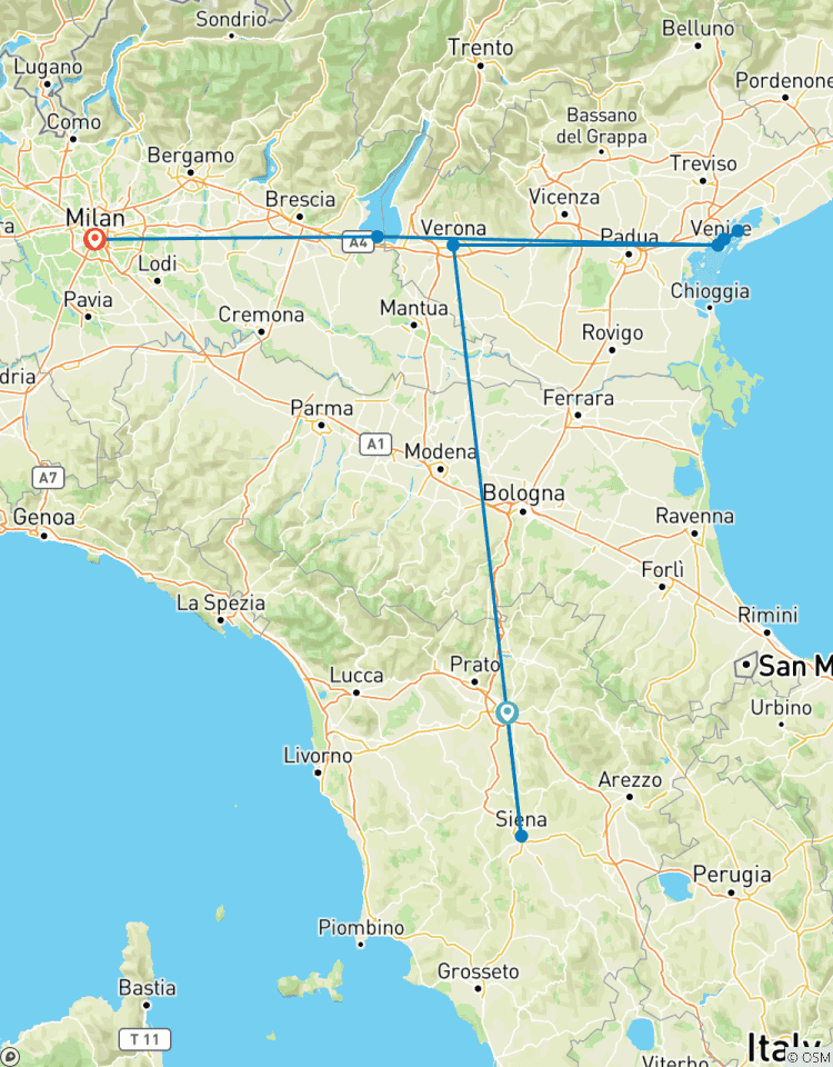 Klassisches Italien, private Tour Rundreise