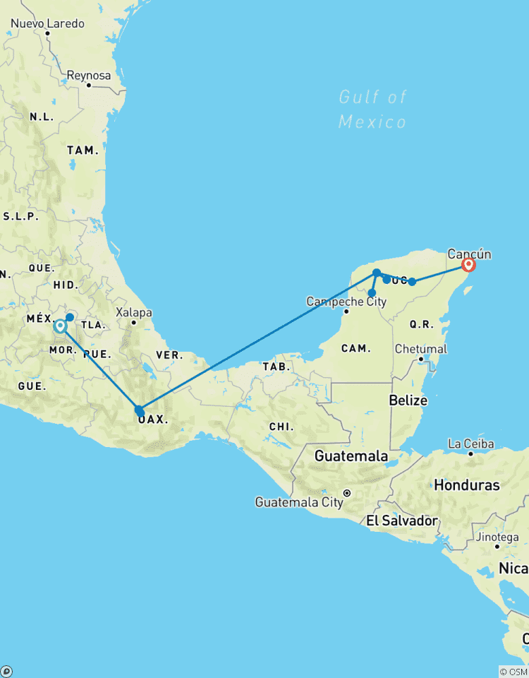 Mexico, Oaxaca City et Mérida City (délicieuse cuisine mexicaine) circuit