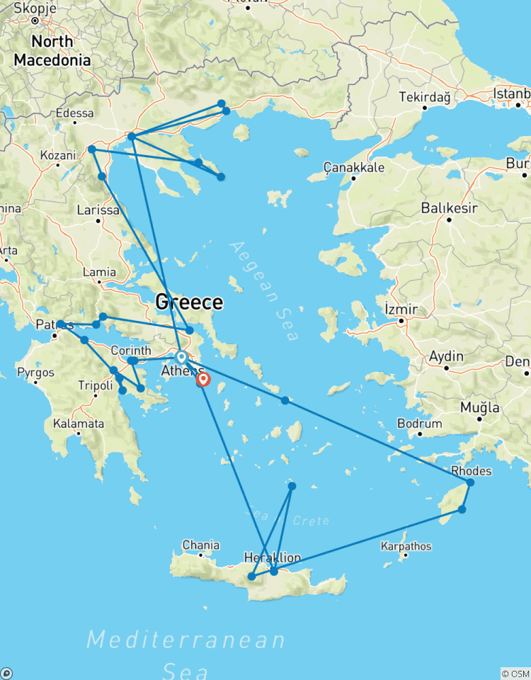 Voyages missionnaires en Grèce - En route avec l\'apôtre Paul + 4 jours de croisière dans la mer Égée - 16 jours circuit