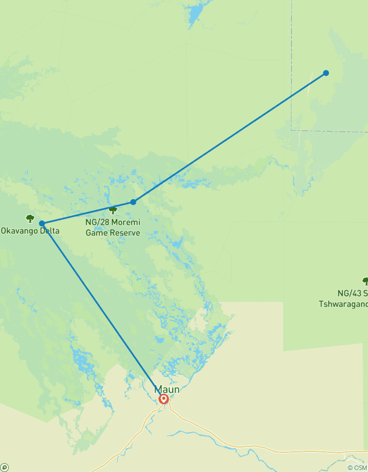 7-Day Okavango Delta, Moremi, and Savuti Tour