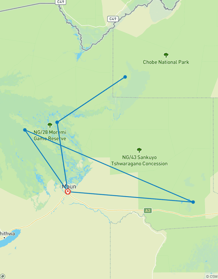 10-Day Botswana Mobile Camping Safari Experience (incl Okavango, Moremi, Savuti, Nxai Pans) Tour