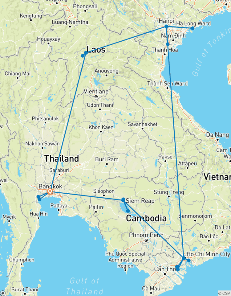 Circuito Círculo Indochino 16 Días - Tailandia, Vietnam, Camboya y Laos