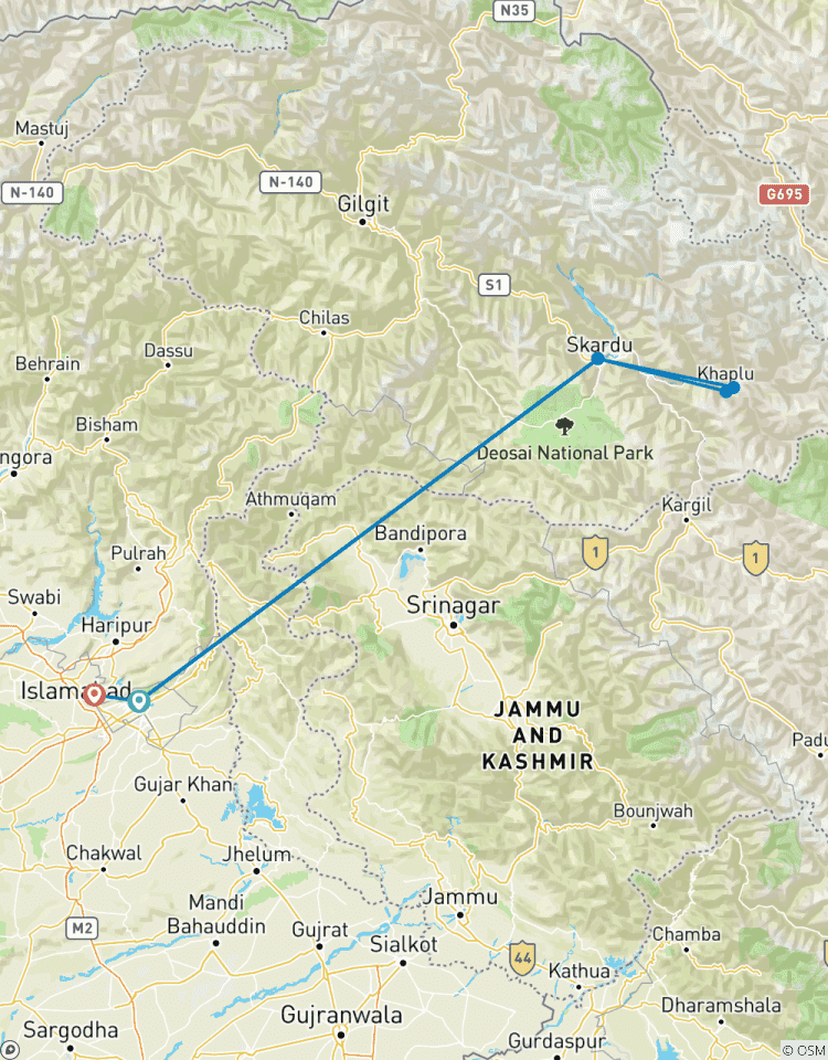 Trek du camp de base du Masherbrum (K1) - Karakoram Mountains Expedition circuit