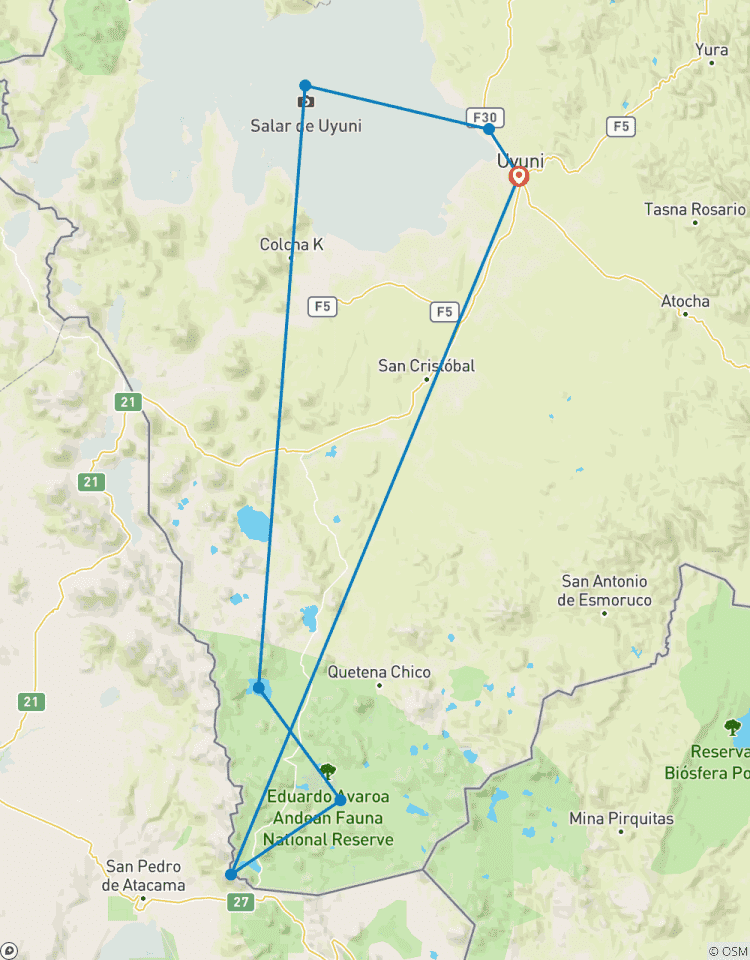 Das Beste von Uyuni, die Salzwüste und alle Lagunen: Private 3 Tage Tour Rundreise