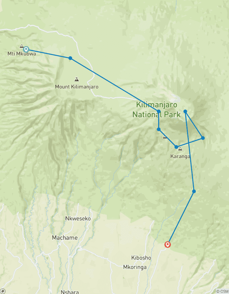 Circuito Escalada al Kilimanjaro por la ruta Lemosho 10 días - todo el alojamiento y transporte incluidos
