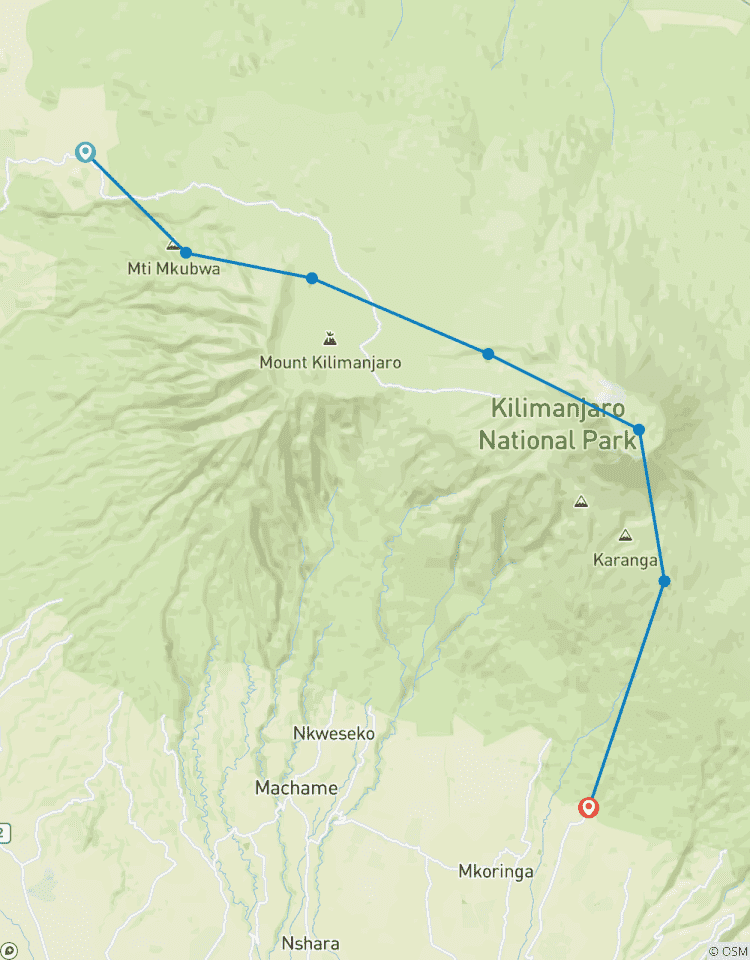 Circuito 11 días de escalada al Kilimanjaro ruta del circuito norte. - alojamiento y transporte incluidos