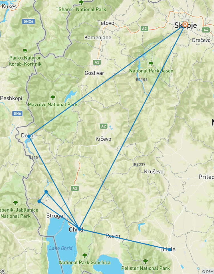 Macedonië in 8 dagen-rondreis