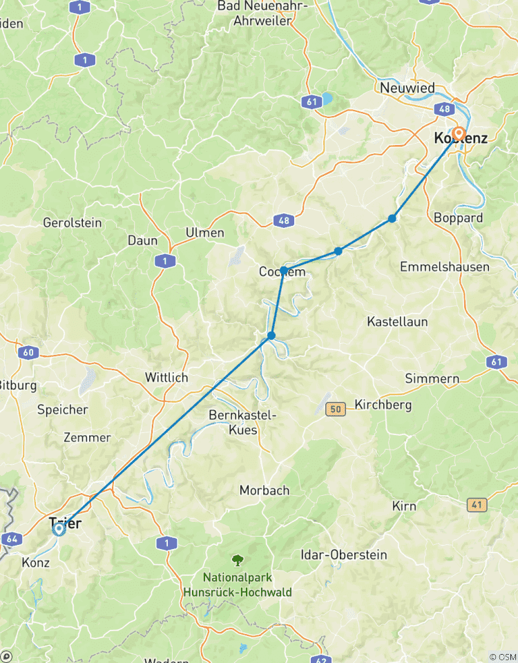 Circuito Lo mejor de Moselsteig, Tréveris - Coblenza