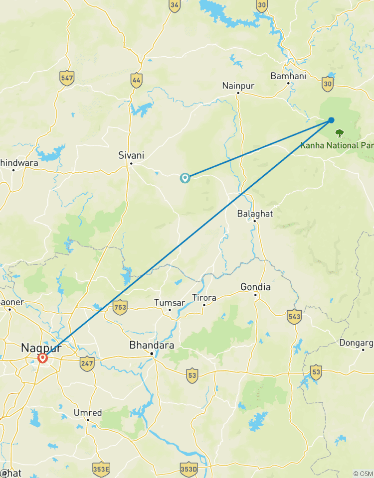 Circuito Pench y Kanha safari por la naturaleza todo incluido