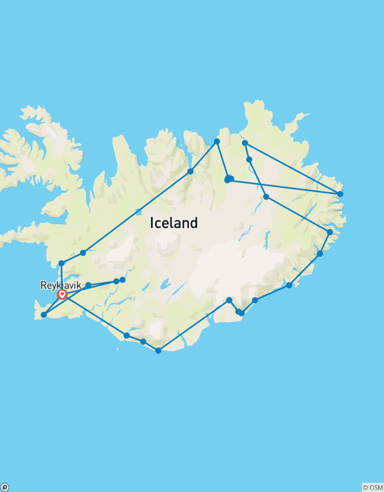 Icelandic Explorer - 10 jours/9 nuits (28 destinations) circuit