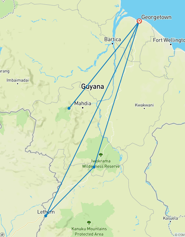 Maßgeschneidertes 9 Tage Abenteuer im bezaubernden Guyana, tägliche Abreise Rundreise