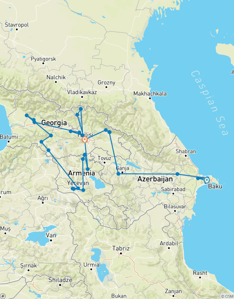Azerbaijan Georgia and Armenia Tour (16 Days) Tour
