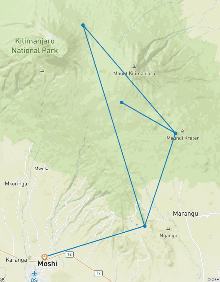 Ervaar de beste 2-daagse Kilimanjaro Wandeling (Marangu Route) - Beklim de Kilimanjaro\'s meest comfortabele pad-rondreis