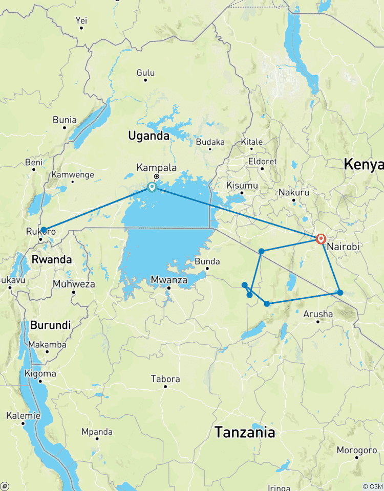 Circuito Gran safari por África oriental (Gorilas y migración)