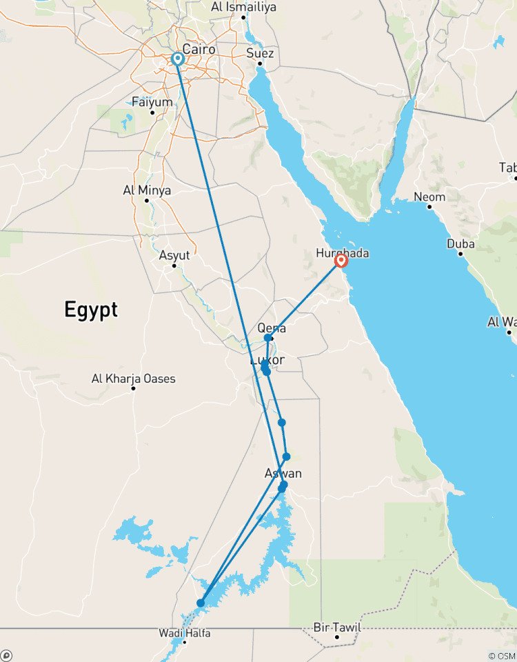 Discover Egypt 10 Day (Cairo- Nile Cruise -Hurghada) Tour