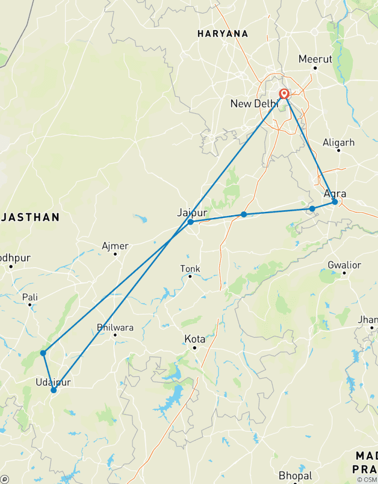 7 Days Golden Triangle with Udaipur from Delhi Tour