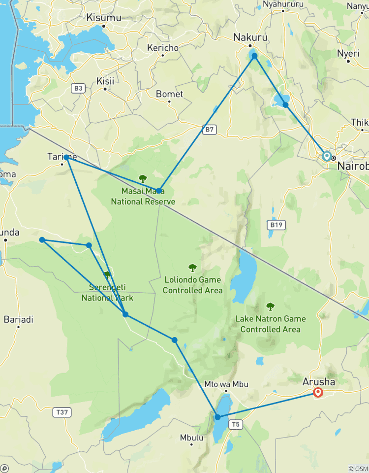 Circuito Safari clásico en Kenia y Tanzania - Dos pájaros de un tiro **Viaje con enfoque sostenible