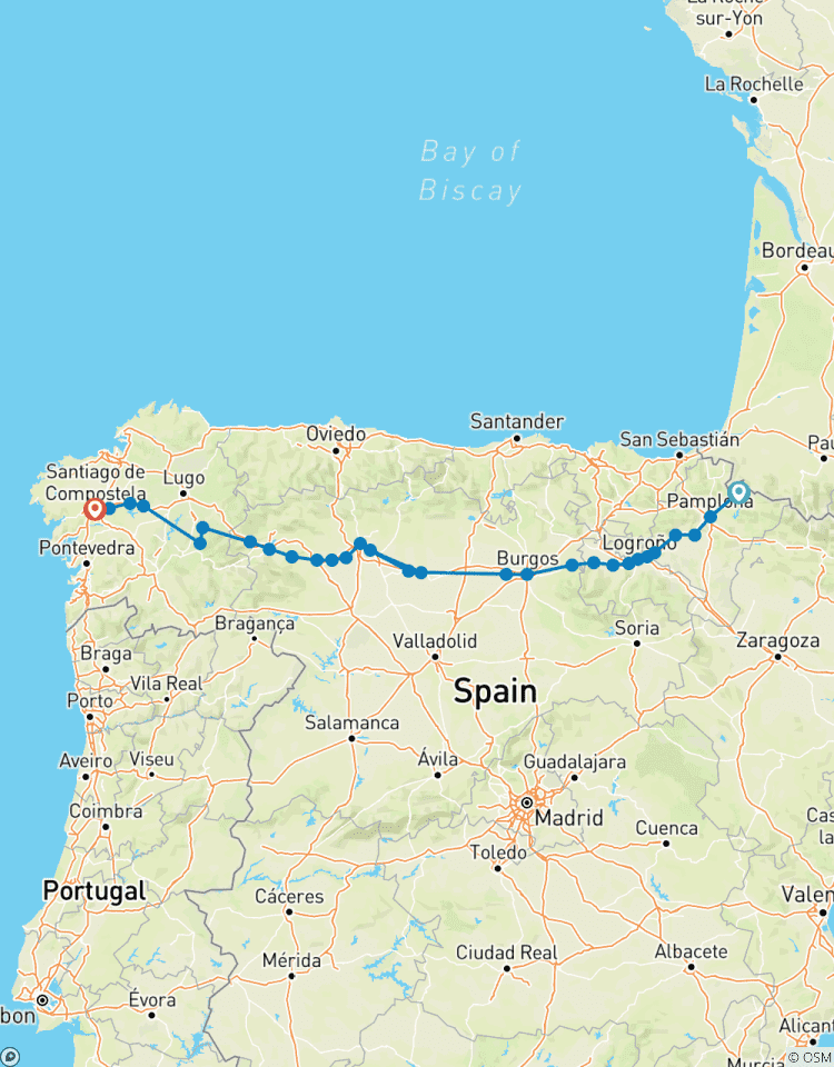 Camino de Santiago (Francés) Guided *CYCLE* Tour/Packing/MTB (All Inclusive) Tour