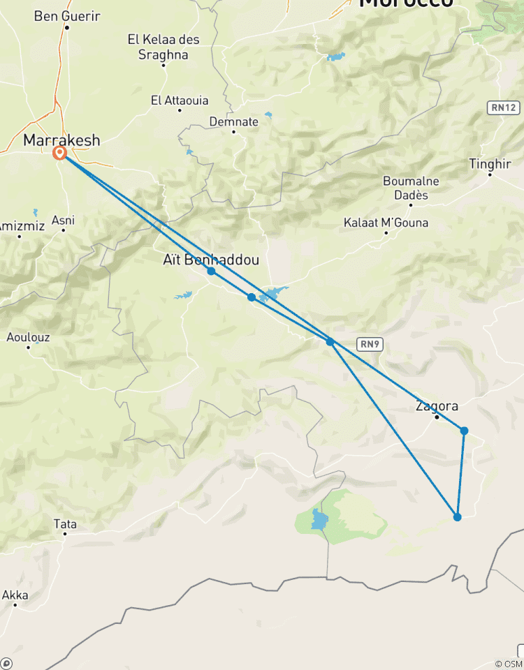 Circuito 8 días de excursión en camello por el desierto de Marruecos