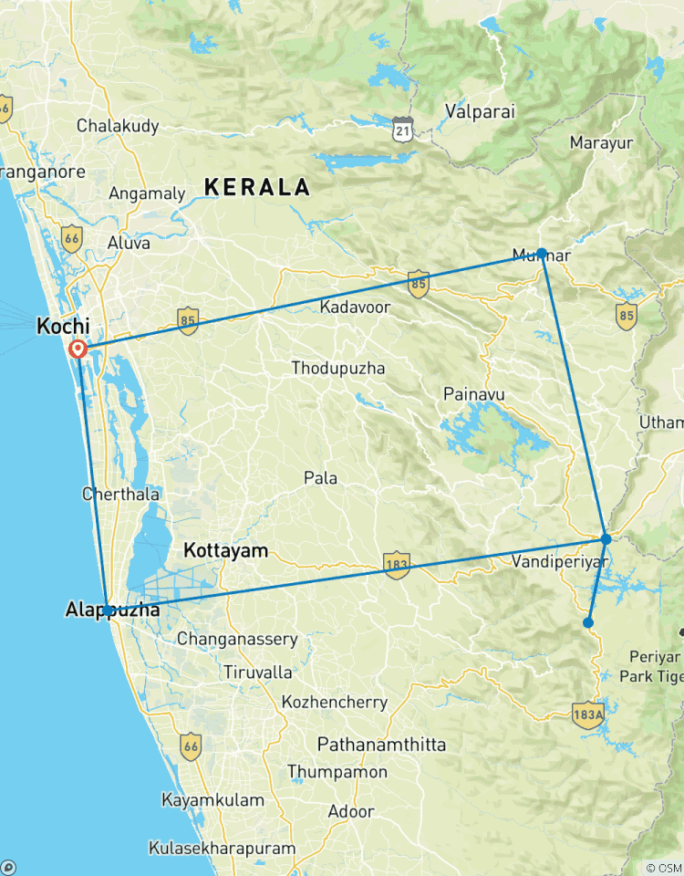 Blissful Kerala with Premium Hotels Tour