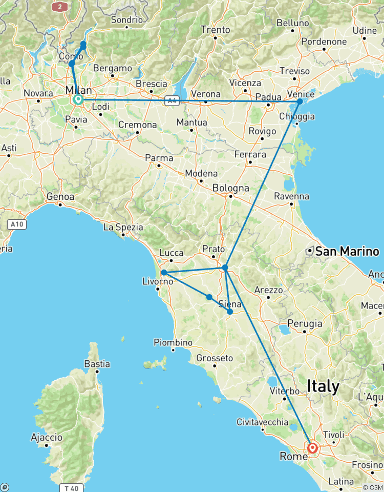 Italië - steden en meren - incl. topsightseeing & treinreizen - 4*-rondreis