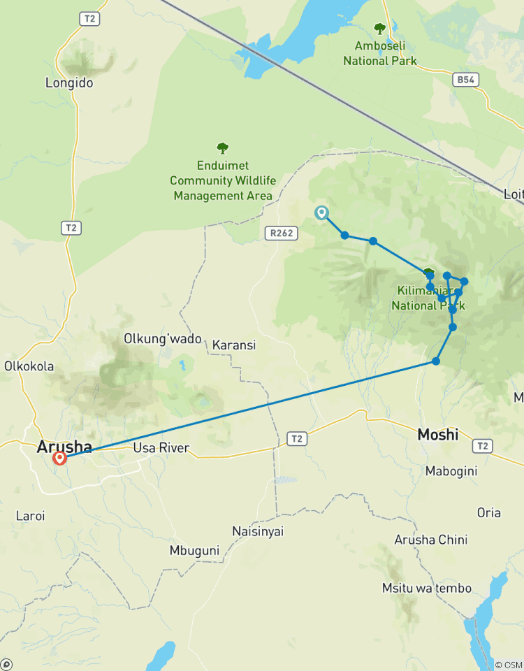 Lemosho Route 8 Days Mount Kilimanjaro Climbing Tour