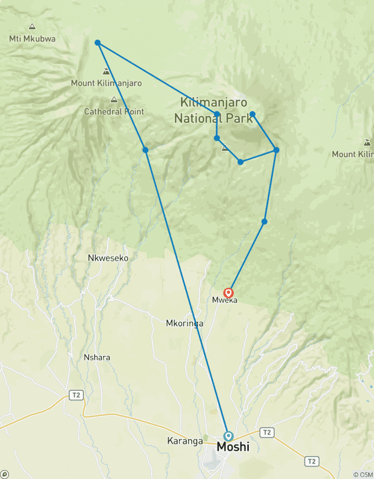 Machame Route 7 Days Mount Kilimanjaro Climbing Tour